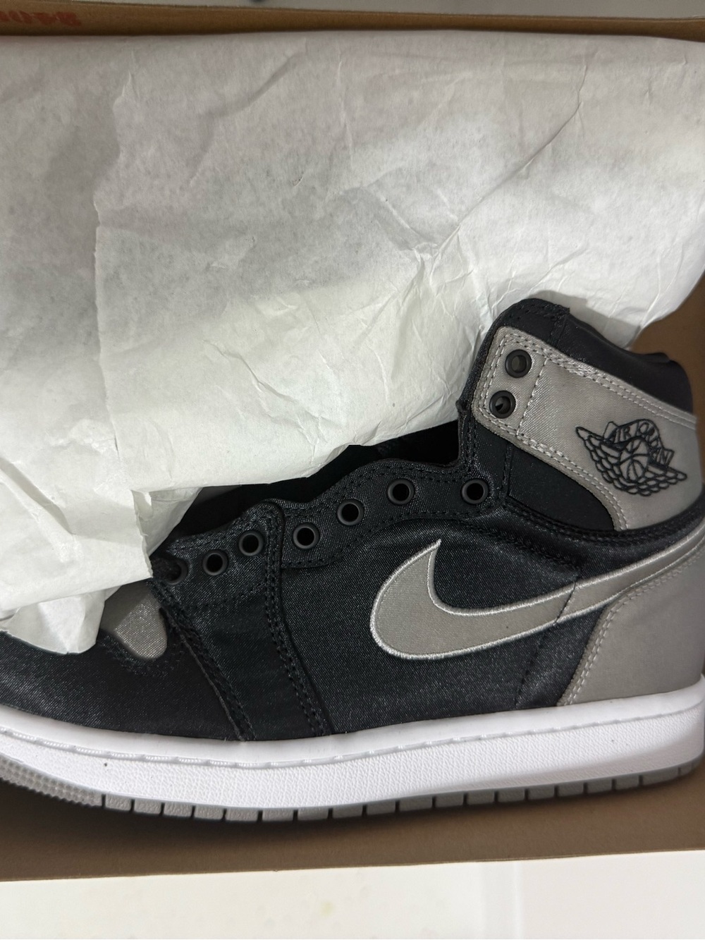 Jordan Kids' High-Top Sneakers in Black and Silver